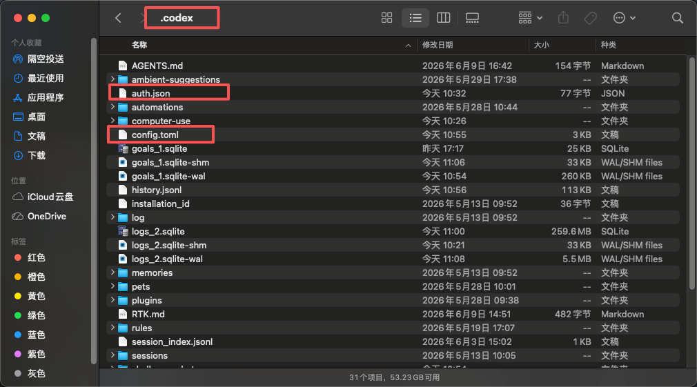 Codex CLI 文件位置