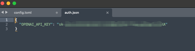 Codex CLI auth.json